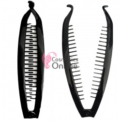 Accesoriu tip banana pentru prins parul din plastic PZS009MM - Negru